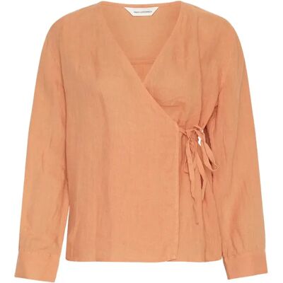 Vrouwenblouse Moss Copenhagen Pearlina Marron XL Vrouwenblouse Moss Copenhagen Pearlina Marron XL