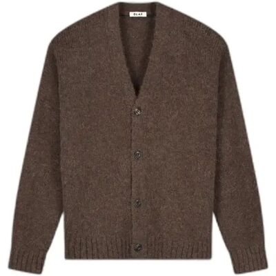 Cardigan met Fluweelachtige Textuur Olaf Hussein Marron M Cardigan met Fluweelachtige Textuur Olaf Hussein Marron M