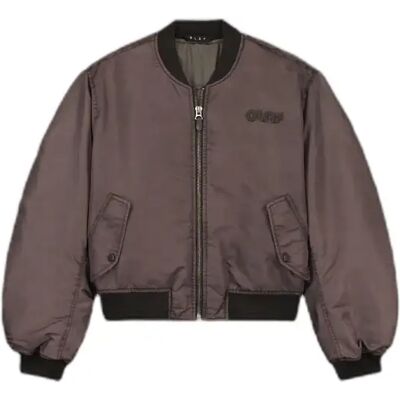 Bomber Olaf Hussein Rétro Logo Marron M Bomber Olaf Hussein Rétro Logo Marron M
