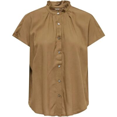 Vrouwenblouse Only Sitala Marron S Vrouwenblouse Only Sitala Marron S