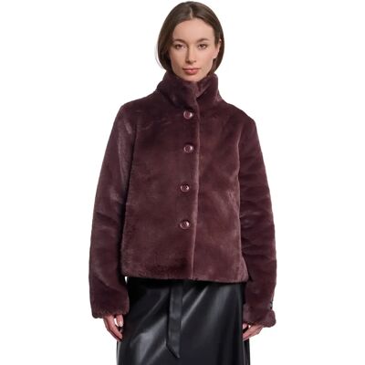 Damesjas van imitatiebont Rino & Pelle Vie Marron 40 Damesjas van imitatiebont Rino & Pelle Vie Marron 40