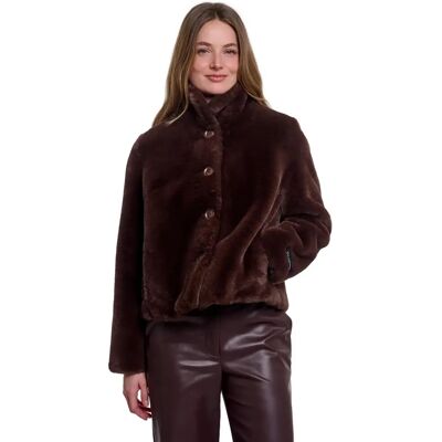 Damesjas van imitatiebont Rino & Pelle Vie Marron 40 Damesjas van imitatiebont Rino & Pelle Vie Marron 40