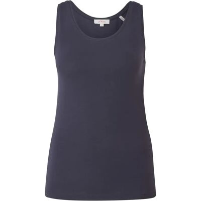 Aansluitende katoenmix tanktop voor vrouwen s.Oliver Bleu 46 Aansluitende katoenmix tanktop voor vrouwen s.Oliver Bleu 46