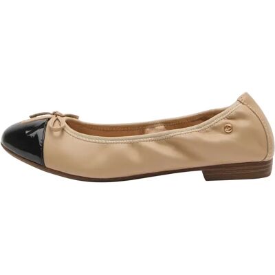 Ballerina's van kunstleer met strik gladde leer vrouwen s.Oliver Beige 36 Ballerina's van kunstleer met strik gladde leer vrouwen s.Oliver Beige 36