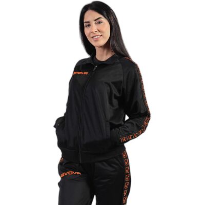 Trainingsjack met strook Givova Zwart 4XL Trainingsjack met strook Givova Zwart 4XL