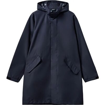 Lange waterdichte jas H2O Rømø Logo LW Packable Bleu XL Lange waterdichte jas H2O Rømø Logo LW Packable Bleu XL