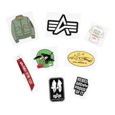 Stickers Alpha Industries (x8) Multicolore TU Stickers Alpha Industries (x8) Multicolore TU