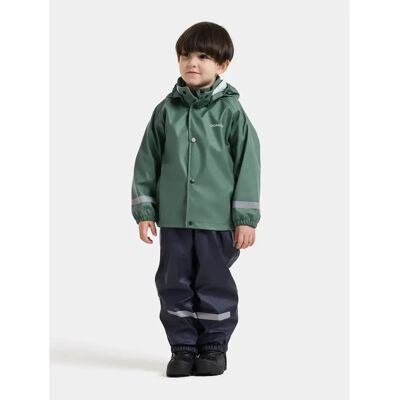 Waterdichte jas en broekset voor kinderen Didriksons Slaskeman 4 Vert 9/10 ans Waterdichte jas en broekset voor kinderen Didriksons Slaskeman 4 Vert 9/10 ans