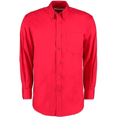 Shirt met lange mouwen Kustom Kit Premium Oxford Classic Fit Rouge 2XL Shirt met lange mouwen Kustom Kit Premium Oxford Classic Fit Rouge 2XL