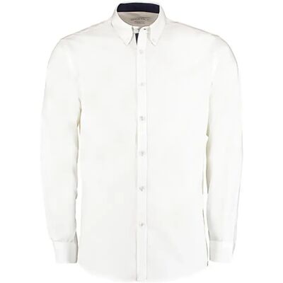 Chemise op maat met contrast Kustom Kit Premium Oxford Blanc 2XL Chemise op maat met contrast Kustom Kit Premium Oxford Blanc 2XL