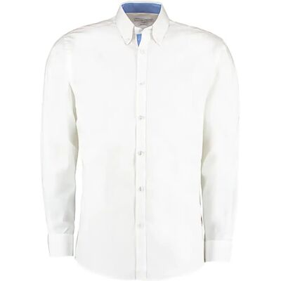 Chemise op maat met contrast Kustom Kit Premium Oxford Blanc 2XL Chemise op maat met contrast Kustom Kit Premium Oxford Blanc 2XL