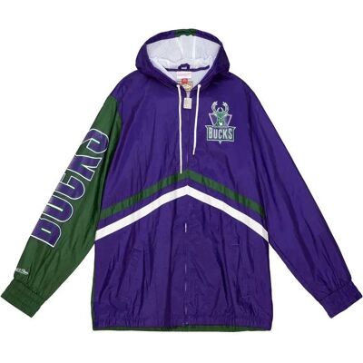Mitchell & Ness Waterdichte jas Milwaukee Bucks Undeniable Violet M Mitchell & Ness Waterdichte jas Milwaukee Bucks Undeniable Violet M