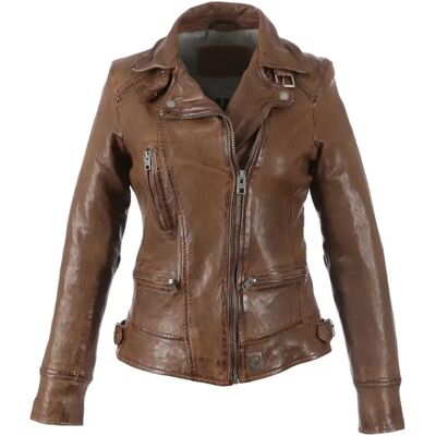 Leren jas voor vrouwen Oakwood Video Marron XS Leren jas voor vrouwen Oakwood Video Marron XS
