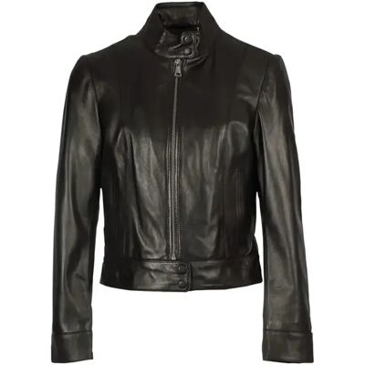 Leren jas voor vrouwen Oakwood Kiss Noir 2XL Leren jas voor vrouwen Oakwood Kiss Noir 2XL