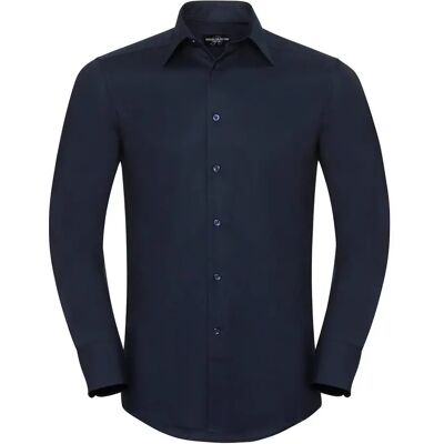 Katoenen shirt met lange mouwen Russell Athletic Oxford Bleu 2XL Katoenen shirt met lange mouwen Russell Athletic Oxford Bleu 2XL