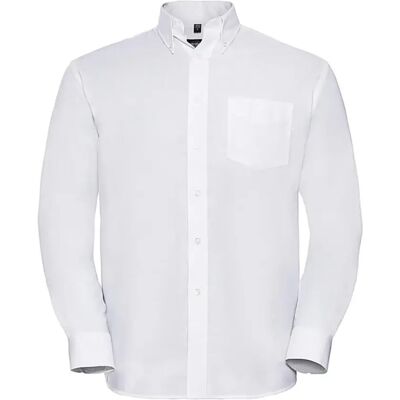 Shirt met lange mouwen Russell Athletic Oxford Blanc 6XL Shirt met lange mouwen Russell Athletic Oxford Blanc 6XL