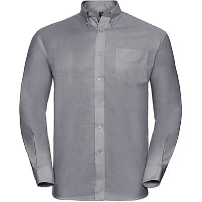 Shirt met lange mouwen Russell Athletic Oxford Argenté 2XL Shirt met lange mouwen Russell Athletic Oxford Argenté 2XL
