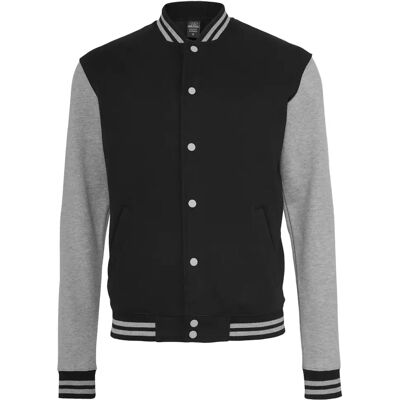 Urban Classics Jas Urban Classic 2-tone college sweat Noir S Urban Classics Jas Urban Classic 2-tone college sweat Noir S