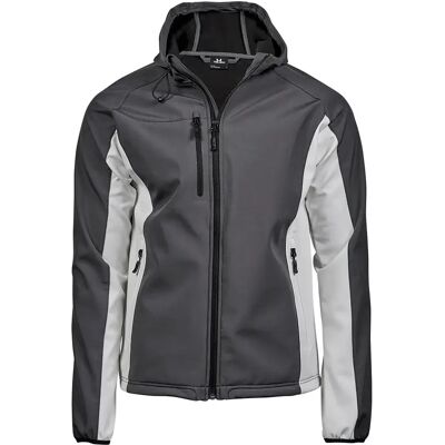Softshell jas met capuchon Tee Jays Performance Softshell Gris 2XL Softshell jas met capuchon Tee Jays Performance Softshell Gris 2XL
