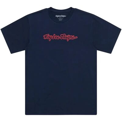T-shirt Troy Lee Designs Signature Bleu 2XL T-shirt Troy Lee Designs Signature Bleu 2XL