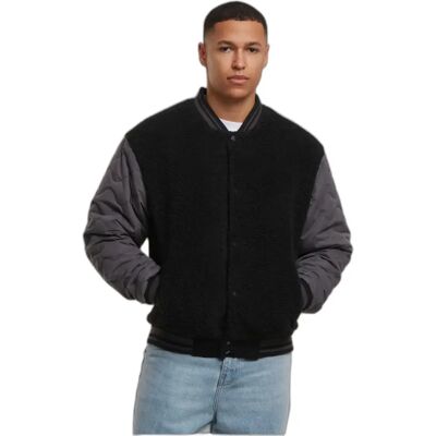 Jas Urban Classics Teddy Noir 2XL Jas Urban Classics Teddy Noir 2XL