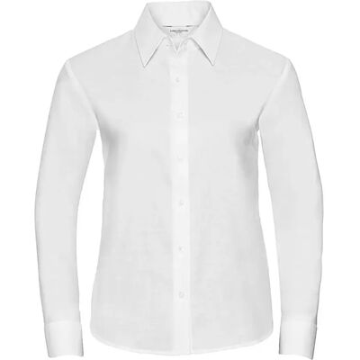 Dameshemd met lange mouwen Russell Athletic Classic Oxford Blanc 6XL Dameshemd met lange mouwen Russell Athletic Classic Oxford Blanc 6XL