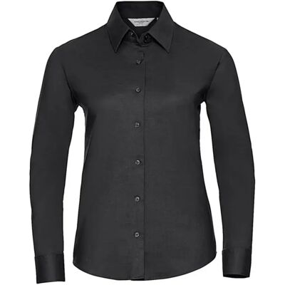 Dameshemd met lange mouwen Russell Athletic Classic Oxford Noir 4XL Dameshemd met lange mouwen Russell Athletic Classic Oxford Noir 4XL