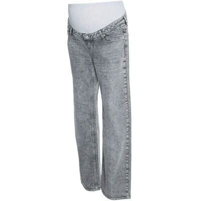 Vrouwen wide leg jeans Mamalicious RA206 GA Gris 28x32 Vrouwen wide leg jeans Mamalicious RA206 GA Gris 28x32