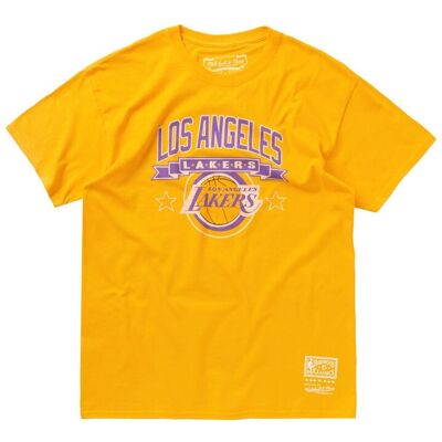 Mitchell & Ness Lakers T-shirt Geel L Mitchell & Ness Lakers T-shirt Geel L
