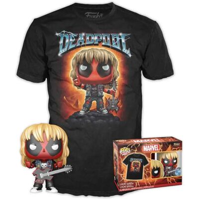Heavy Metal t-shirt set en figuur Funko Deadpool POP! & Tee set figurine (x2) Noir M Heavy Metal t-shirt set en figuur Funko Deadpool POP! & Tee set figurine (x2) Noir M