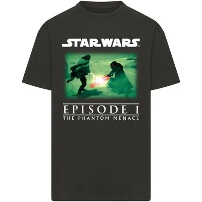T-shirt Merchcode Star Wars Quaigon vs Darth Maul Noir L T-shirt Merchcode Star Wars Quaigon vs Darth Maul Noir L
