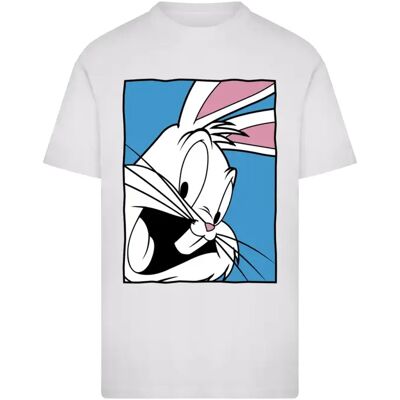 T-shirt Merchcode Looney Tunes Bugs Bunny Funny Face 2.0 Blanc 2XL T-shirt Merchcode Looney Tunes Bugs Bunny Funny Face 2.0 Blanc 2XL