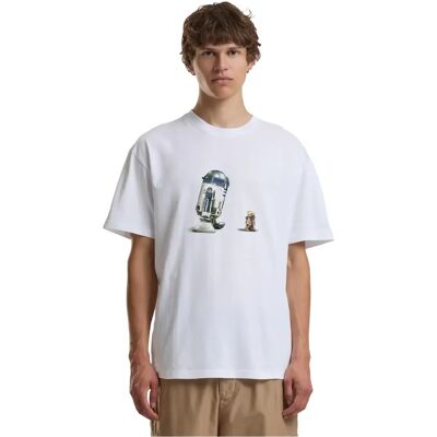 T-shirt Merchcode Star Wars Mandalorian R2D2 Blanc XL T-shirt Merchcode Star Wars Mandalorian R2D2 Blanc XL
