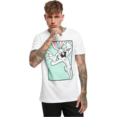 T-shirt Merchcode Looney Tunes Bugs Bunny Funny Face Blanc 3XL T-shirt Merchcode Looney Tunes Bugs Bunny Funny Face Blanc 3XL