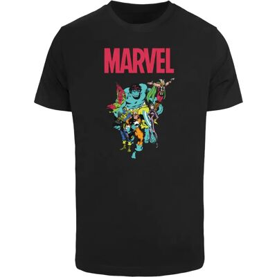 T-shirt Merchcode Marvel Universe Avengers Pop Group Noir S T-shirt Merchcode Marvel Universe Avengers Pop Group Noir S