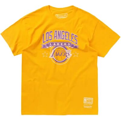 Mitchell & Ness Lakers T-shirt Geel M Mitchell & Ness Lakers T-shirt Geel M