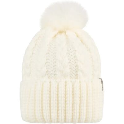 Gebreide kabelhoed met pompon voor meisjes Sterntaler Blanc 51/53 cm Gebreide kabelhoed met pompon voor meisjes Sterntaler Blanc 51/53 cm