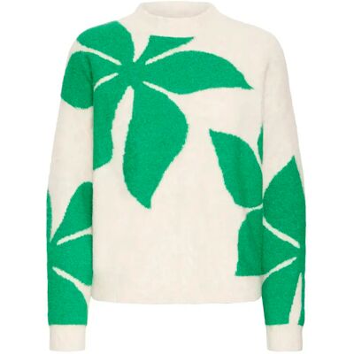 Vrouwentrui b.young Byomea Flower Jumper 3 Beige 2XL Vrouwentrui b.young Byomea Flower Jumper 3 Beige 2XL