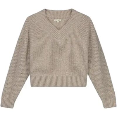 Pull en Merinos met V-hals Olaf Hussein Beige XS Pull en Merinos met V-hals Olaf Hussein Beige XS