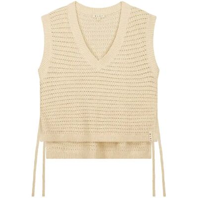 Open Vest Olaf Hussein Blanc XS Open Vest Olaf Hussein Blanc XS