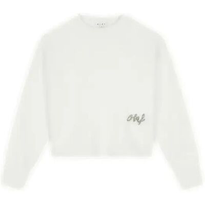 Trui Olaf Hussein Fluffy Script Logo Blanc XS Trui Olaf Hussein Fluffy Script Logo Blanc XS