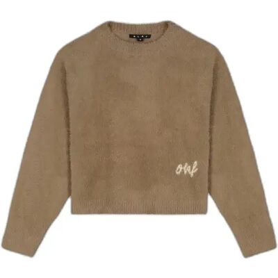 Trui Olaf Hussein Fluffy Script Logo Beige M Trui Olaf Hussein Fluffy Script Logo Beige M