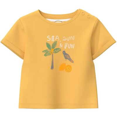 Katoenen T-shirt met borduursel en print voor baby's s.Oliver Jaune 2 jaar Katoenen T-shirt met borduursel en print voor baby's s.Oliver Jaune 2 jaar