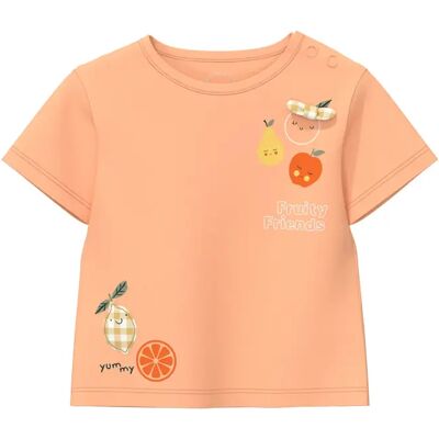 T-shirt met voorbedrukking en drukknoopjes voor baby s.Oliver Orange 2 jaar T-shirt met voorbedrukking en drukknoopjes voor baby s.Oliver Orange 2 jaar