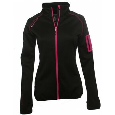 Dames shell fleece sweatshirt Peak Mountain Amano Zwart XL Dames shell fleece sweatshirt Peak Mountain Amano Zwart XL