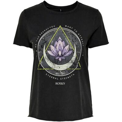Dames-T-shirt met korte mouwen Only onllucy Noir XL Dames-T-shirt met korte mouwen Only onllucy Noir XL