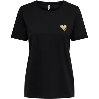 Dames-T-shirt Only Onlkita Life Noir XL Dames-T-shirt Only Onlkita Life Noir XL
