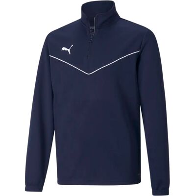 Puma Jr. Teamrise Sweater - 1/4 Rits - Blauw Puma Jr. Teamrise Sweater - 1/4 Rits - Blauw