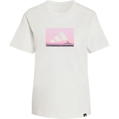 Dames-T-shirt adidas Adventure Graphic Blanc XS Dames-T-shirt adidas Adventure Graphic Blanc XS