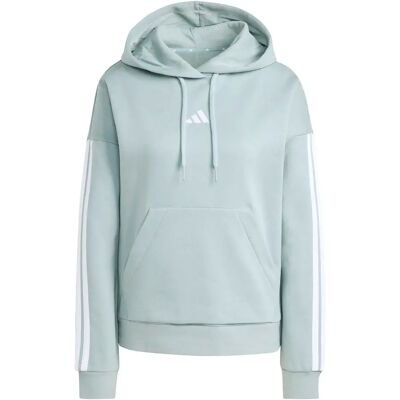 Dames Hoodie adidas Essentials 3-Stripes Fleece Vert XS Dames Hoodie adidas Essentials 3-Stripes Fleece Vert XS